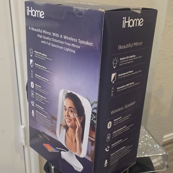 IHome Reflect Mirror, Bluetooth Speaker, LED Lights Adjustable Vanity Mirror - Picture 16 of 16